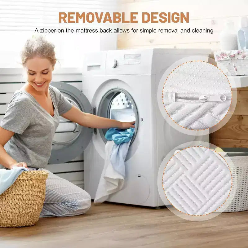 Materasso in memory foam bianco da 6", medio-rigido, singolo/una piazza e mezza/matrimoniale