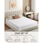Materasso in memory foam bianco da 6", medio-rigido, singolo/una piazza e mezza/matrimoniale