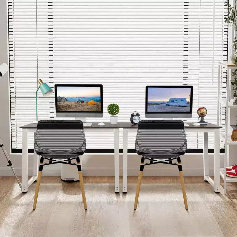 Scrivania per computer moderna, monoposto, nera 43"