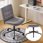 Sedia da ufficio girevole senza braccioli beige/nera/blu navy, sedile singolo