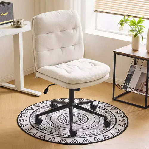 Karl Home | Upholstered Armless Office Desk Chair with Wheel