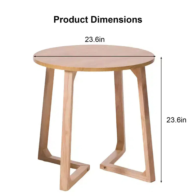 Tavolino da Caffè Rotondo Beige, Moderno di Metà Secolo, Gambe Incrociate, Uso Singolo