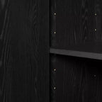 Mobile contenitore a 2 ante nero e rovere nero