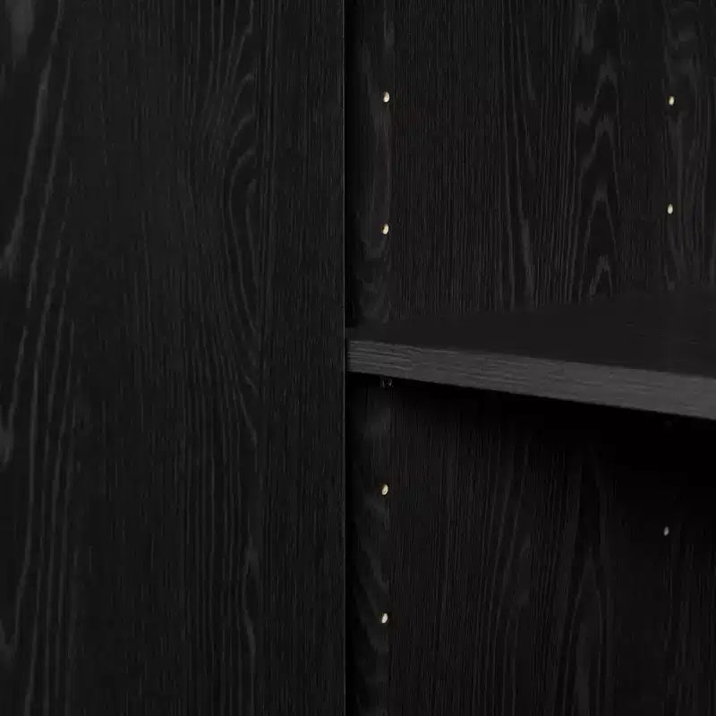 Mobile contenitore a 2 ante nero e rovere nero