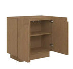 Consolle ad arco in legno marrone con ante, set da 4