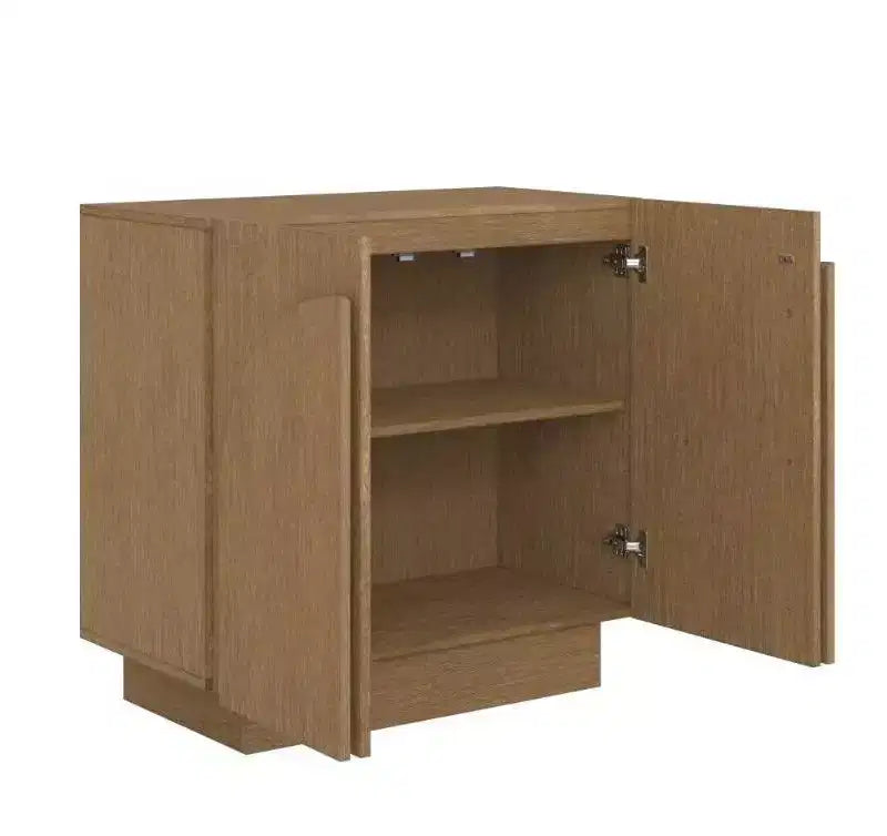 Consolle ad arco in legno marrone con ante, set da 4