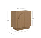 Consolle ad arco in legno marrone con ante, set da 4