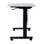 Tavolo da formazione ribaltabile a 2 posti in laminato nero con gambe a T e pannello di modestia