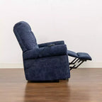Poltrona Reclinabile Elettrica Cioccolato Marrone / Blu Notte, Posto Singolo, 91 cm L