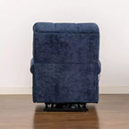 Poltrona Reclinabile Elettrica Cioccolato Marrone / Blu Notte, Posto Singolo, 91 cm L