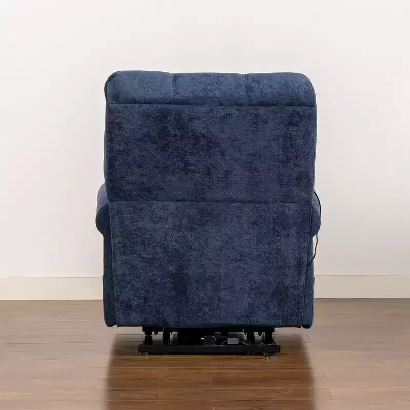 Poltrona Reclinabile Elettrica Cioccolato Marrone / Blu Notte, Posto Singolo, 91 cm L
