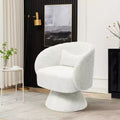 Poltrona girevole accent (senza braccioli) imbottita color crema, 1 posto