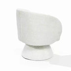 Poltrona girevole accent (senza braccioli) imbottita color crema, 1 posto