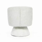Poltrona girevole accent (senza braccioli) imbottita color crema, 1 posto