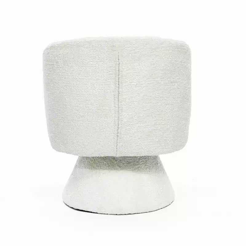 Poltrona girevole accent (senza braccioli) imbottita color crema, 1 posto