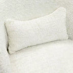 Poltrona girevole accent (senza braccioli) imbottita color crema, 1 posto