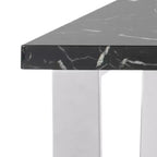 Tavolino quadrato nero/ottone e nero/cromato – Gamba a loop, 1 pezzo