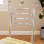 Set da Pranzo 5 Pezzi, Beige/Noce, Metallo e MDF, Posti a Sedere 4