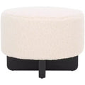 Riah Faux Shearling Round Ottoman - OTT4503 - Safavieh