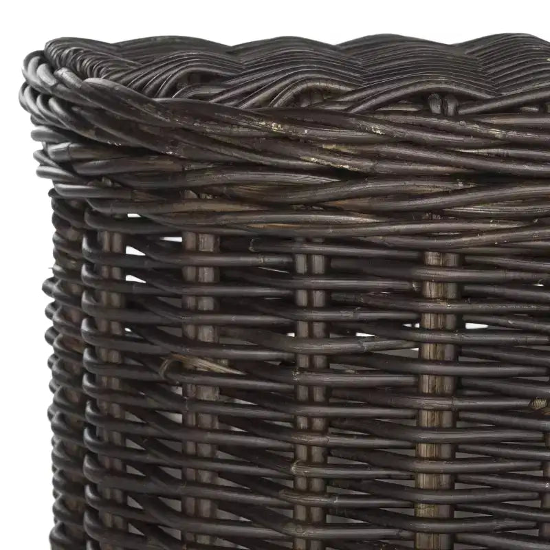 Cesto portabiancheria in rattan naturale marrone con coperchio - Scomparto singolo