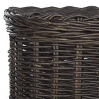 Cesto portabiancheria in rattan naturale marrone con coperchio - Scomparto singolo