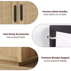 Libreria a 5 Ripiani con Mobiletto e Anta – Nero / Burlywood / Legno Naturale, Singola