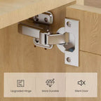 Libreria a 5 Ripiani con Mobiletto e Anta – Nero / Burlywood / Legno Naturale, Singola
