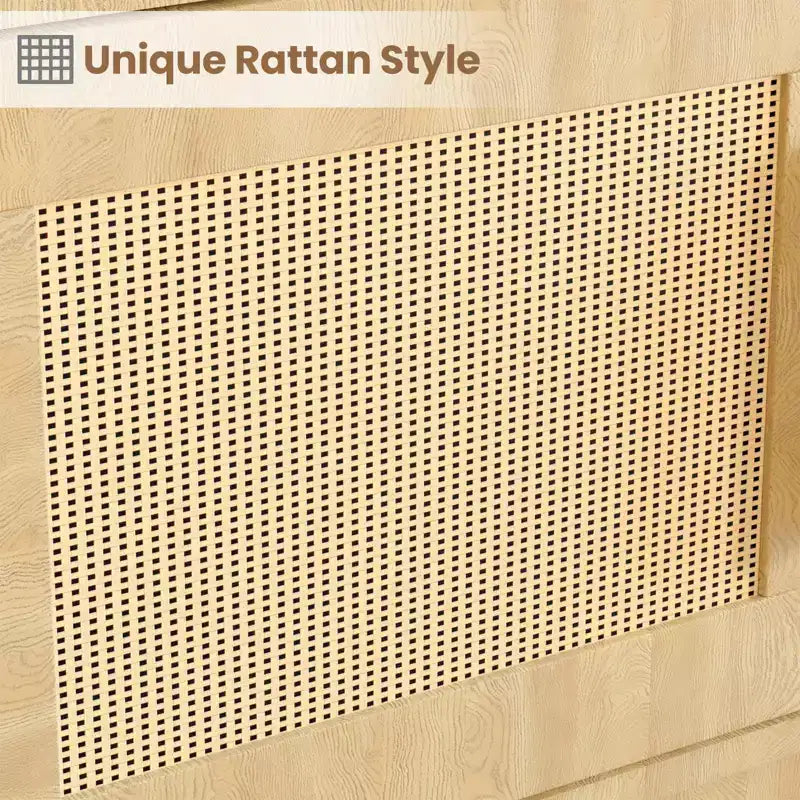 Libreria a 5 Ripiani con Mobiletto e Anta – Nero / Burlywood / Legno Naturale, Singola
