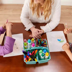 Tavolo quadrato in legno massello per bambini con 2 sedie, set da 3 pezzi
