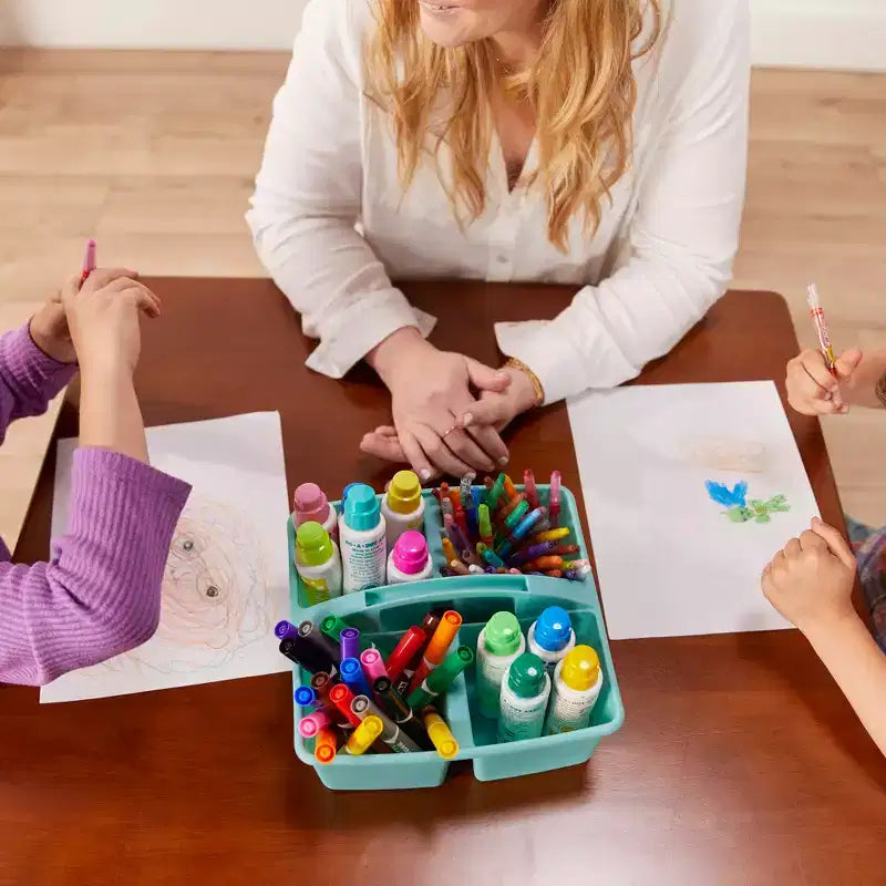 Tavolo quadrato in legno massello per bambini con 2 sedie, set da 3 pezzi