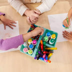 Tavolo quadrato in legno massello per bambini con 2 sedie, set da 3 pezzi