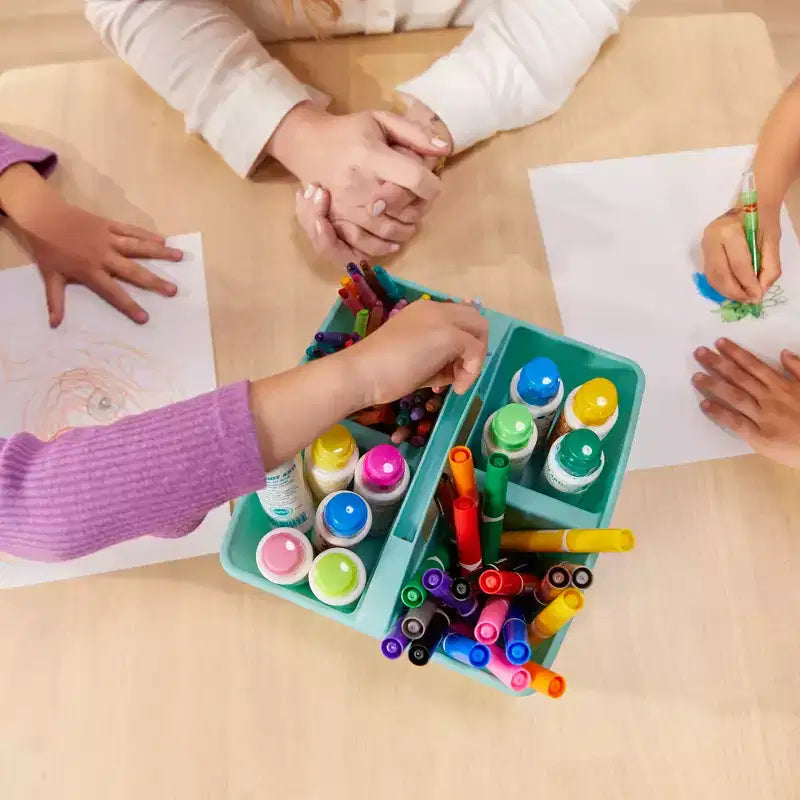 Tavolo quadrato in legno massello per bambini con 2 sedie, set da 3 pezzi