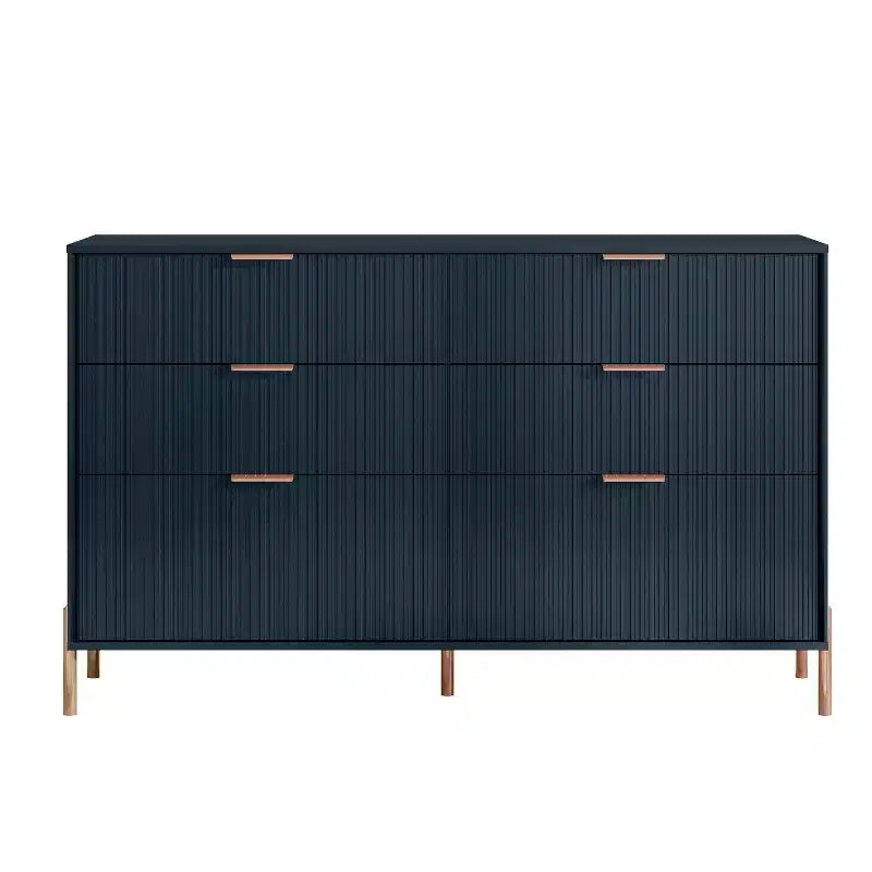 Set camera da letto moderno Espresso 3 pezzi – Comodini a 2 cassetti e Cassettiera a 6 cassetti, per 2