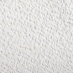 Letto imbottito a piattaforma in tessuto Bouclé avorio con testiera, per 1–2 adulti – King/Full