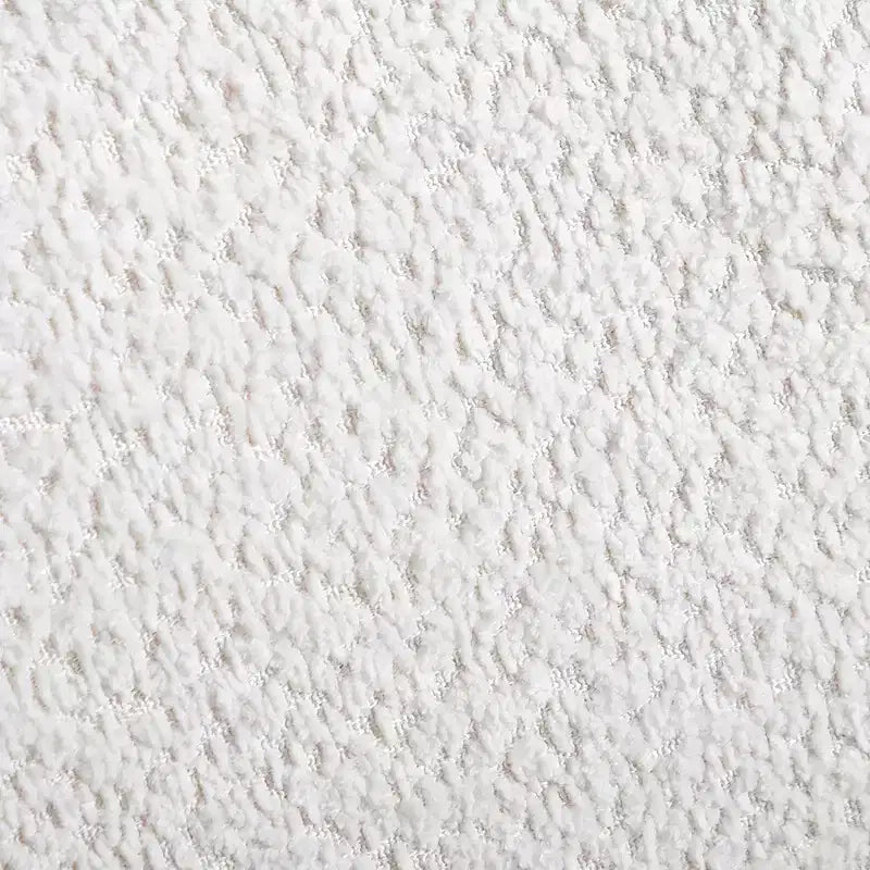 Letto imbottito a piattaforma in tessuto Bouclé avorio con testiera, per 1–2 adulti – King/Full