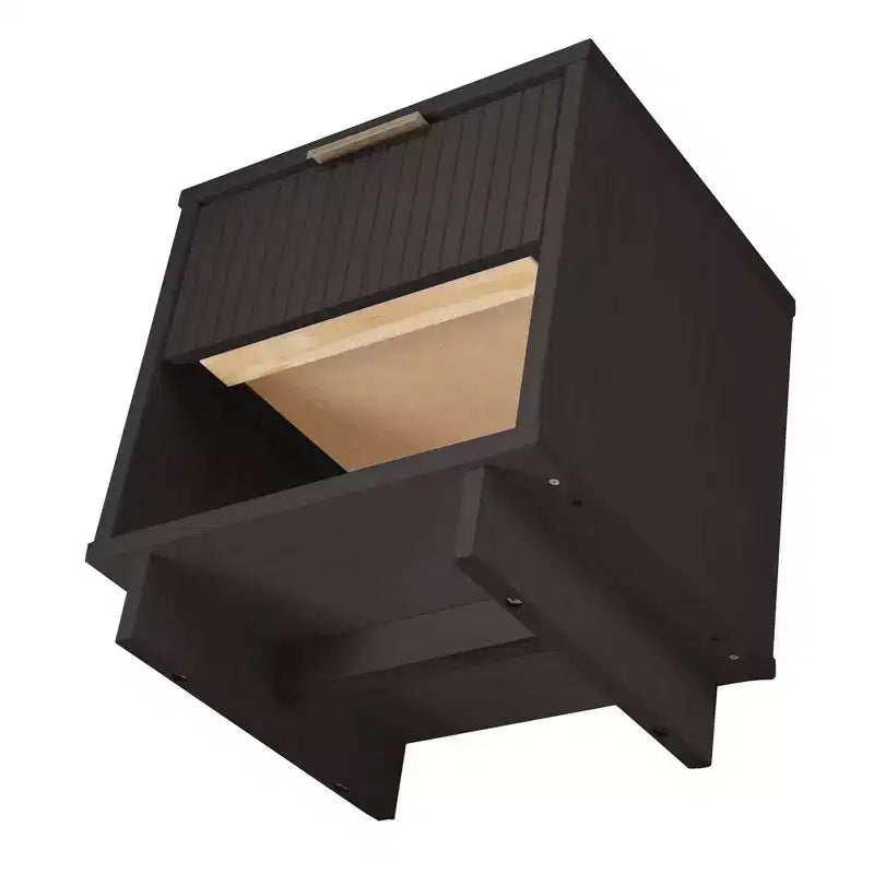 Comodino con cassetto e ripiano aperto, set da 2 — Nero / Grigio scuro / Grigio chiaro / Verde salvia / Bianco