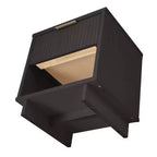 Comodino con cassetto e ripiano aperto, set da 2 — Nero / Grigio scuro / Grigio chiaro / Verde salvia / Bianco