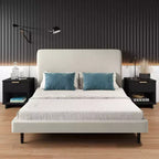 Comodino con cassetto e ripiano aperto, set da 2 — Nero / Grigio scuro / Grigio chiaro / Verde salvia / Bianco
