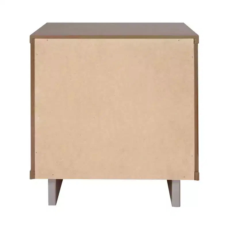 Comodino con cassetto e ripiano aperto, set da 2 — Nero / Grigio scuro / Grigio chiaro / Verde salvia / Bianco