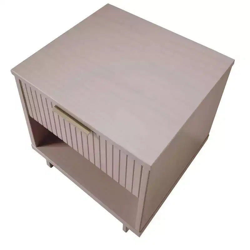 Comodino con cassetto e ripiano aperto, set da 2 — Nero / Grigio scuro / Grigio chiaro / Verde salvia / Bianco