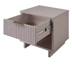 Comodino con cassetto e ripiano aperto, set da 2 — Nero / Grigio scuro / Grigio chiaro / Verde salvia / Bianco