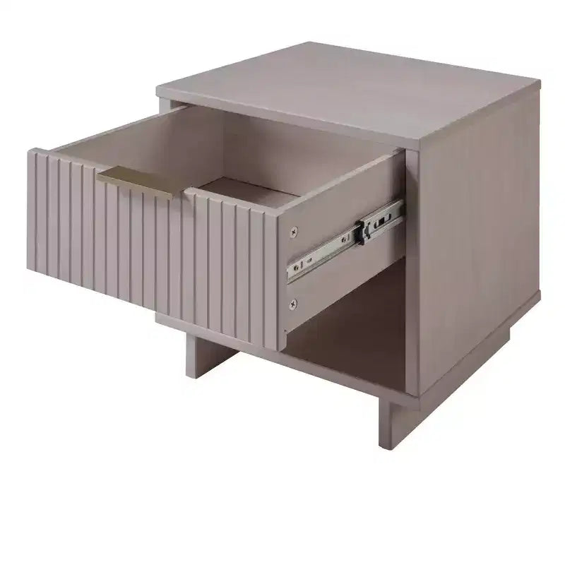 Comodino con cassetto e ripiano aperto, set da 2 — Nero / Grigio scuro / Grigio chiaro / Verde salvia / Bianco