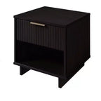 Comodino con cassetto e ripiano aperto, set da 2 — Nero / Grigio scuro / Grigio chiaro / Verde salvia / Bianco