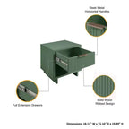Comodino con cassetto e ripiano aperto, set da 2 — Nero / Grigio scuro / Grigio chiaro / Verde salvia / Bianco