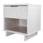 Comodino con cassetto e ripiano aperto, set da 2 — Nero / Grigio scuro / Grigio chiaro / Verde salvia / Bianco