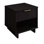 Comodino con cassetto e ripiano aperto, set da 2 — Nero / Grigio scuro / Grigio chiaro / Verde salvia / Bianco