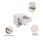 Comodino con cassetto e ripiano aperto, set da 2 — Nero / Grigio scuro / Grigio chiaro / Verde salvia / Bianco