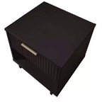 Comodino con cassetto e ripiano aperto, set da 2 — Nero / Grigio scuro / Grigio chiaro / Verde salvia / Bianco