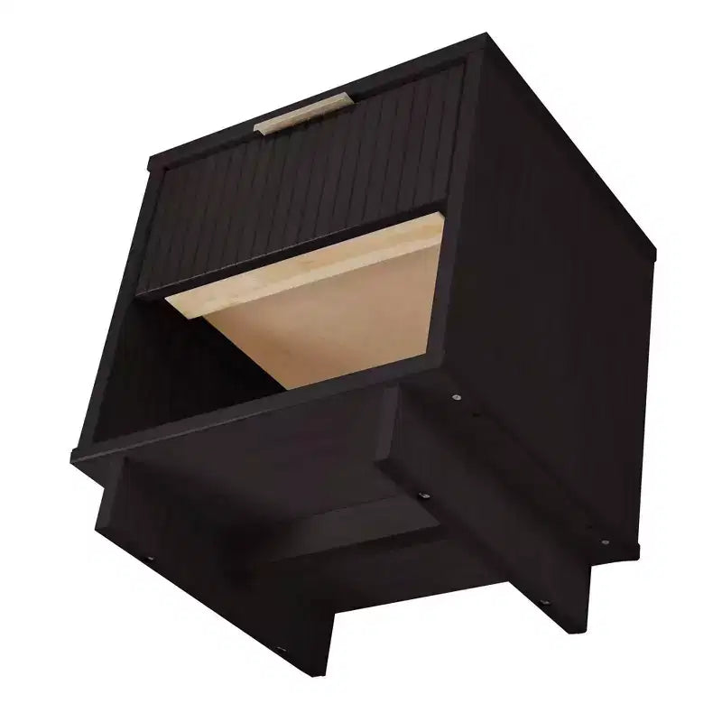 Comodino con cassetto e ripiano aperto, set da 2 — Nero / Grigio scuro / Grigio chiaro / Verde salvia / Bianco